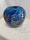 Murano Milleriori 20Th Century Modern Italian Design Colorful Blue Glass Vase