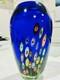 Murano Millifiori Cobalt Blue Glass Vase (Heavy)