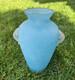 Murano Scavo Vase Blue Amphora Art Glass Vintage 12 Italian Excavation Vase