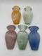 Murano Scavo Wall Pocket Vase Lot of 5 Blue Green Yellow Red