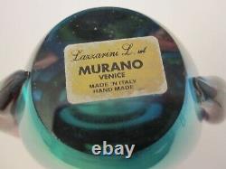 Murano Sommerso Vase In Excellent Condition. 4 Colours with label. Ref 436