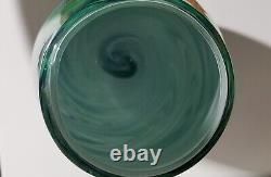 Murano Style Vintage Glass Vase Blue, Green and Gold 13