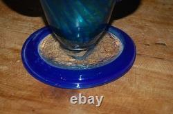 Murano Vase Blue Art Glass