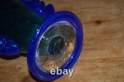 Murano Vase Blue Art Glass