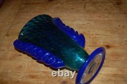 Murano Vase Blue Art Glass
