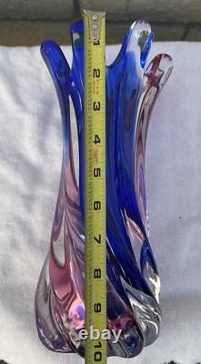 Murano glass vase italy Blue/purple