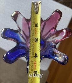 Murano glass vase italy Blue/purple