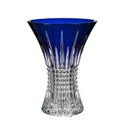 NEW Waterford Crystal Lismore Diamond Cobalt Blue Vase Retail $310.00