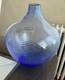 Nason Moretti Murano Signed Neutrino 2005 Blue Glass Vase