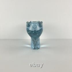 Neodymium Purple Blue Art Glass Vase Organic Czech Zelezny Brod Sklo ZBS 10IN