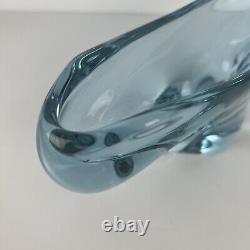 Neodymium Purple Blue Art Glass Vase Organic Czech Zelezny Brod Sklo ZBS 10IN