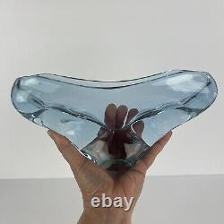 Neodymium Purple Blue Art Glass Vase Organic Czech Zelezny Brod Sklo ZBS 10IN