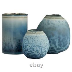 New Abstract Modern 12 Blue Glass Vase