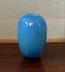 Noritake Handmade Glass Vase Marine Blue 10.2in White Glass Decor Used