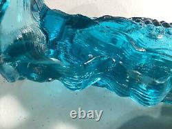 Northwood Dugan Corn Vase 1902 Opalescent Blue VHTF
