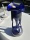 OAK Blown Glass, Blue Iridescent Hue, Bud Vase Acquired in Heidelberg in Germany