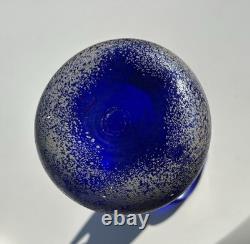 OAK Blown Glass, Blue Iridescent Hue, Bud Vase Acquired in Heidelberg in Germany