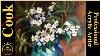 One Brush Stroke Flowers In A Blue Ceramic Vase A Ginger Cook Acrylic Painting Tutorial