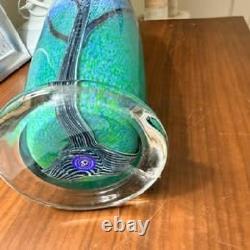 Orient and Flume Hand Blown Almond Blossom Vase, Signed by Artist