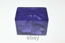 Original Art Glass Pate de verre Crystal sculpture signed LRC Aquarium