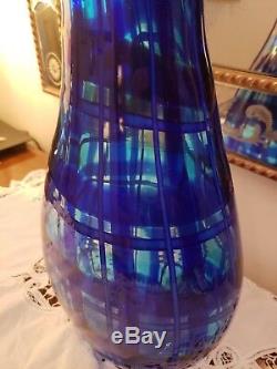 Original Murano Glass Italy Eros Raffael Vase cobalt