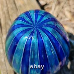 Orland Zennaro Murano Glass Vase, Italy, 1960 Blue & Green Mid-Century Modern