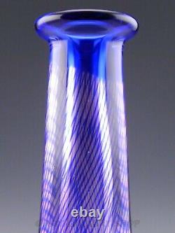 Orrefors Sweden Art Glass 9.5 KRAKA P533 VASE PURPLE & BLUE Sven Palmqvist Rare