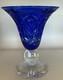 Outstanding 1920s Pairpoint Cobalt Blue Cut Glass 8 Tall Vase