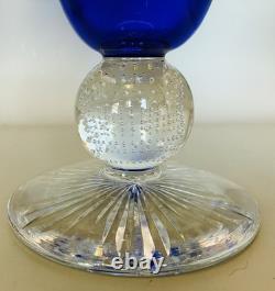 Outstanding 1920s Pairpoint Cobalt Blue Cut Glass 8 Tall Vase