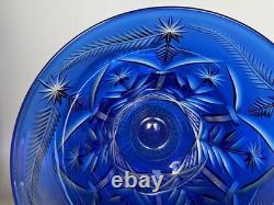 Outstanding 1920s Pairpoint Cobalt Blue Cut Glass 8 Tall Vase