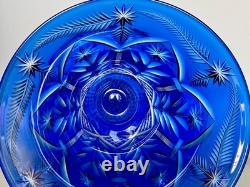 Outstanding 1920s Pairpoint Cobalt Blue Cut Glass 8 Tall Vase