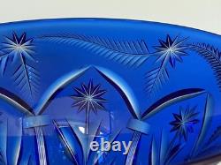 Outstanding 1920s Pairpoint Cobalt Blue Cut Glass 8 Tall Vase