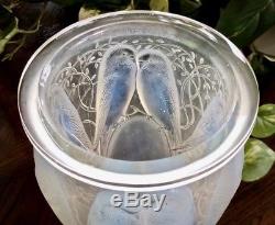 Outstanding R Lalique Ceylan Vase Opalescent Blue c1924 #905 Great Condition