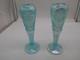 Pair of Fenton 95th Anniversary Aqua Opalescent Pinwheel 8.25 Vases withtags