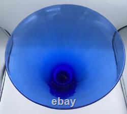 Pairpoint Vintage Art glass Vase Cobalt Blue with Controlled bubble