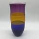 Pean Doubulyu Incalmo Art Glass Vase Signed 2007 Purple Orange Blue 10-1/4'