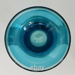 Petr Hora Beranek Skrdlovice Art Glass Vase 9 Sea Foam Bubbles Teal Blue Aqua