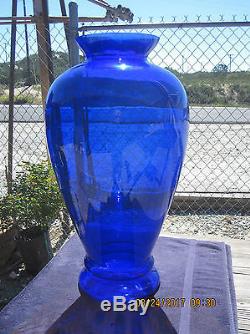 Pilgrim Glass The Masterwork Collection Large 29 Tall Cobalt Blue Vase
