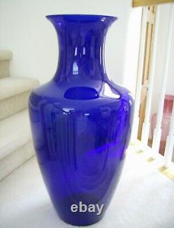 Pilgrim Masterwork Cobalt Glass Delphi Vase 30