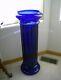 Pilgrim Masterwork Cobalt Glass Pedestal Column Vase 30 1/2