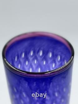 Pizzichillo Gordon Signed Ombré Dream Purple/Blue/Aqua Large Art Glass Vase