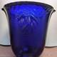 Poland Blue Glass Vase 22cm Flower Decor Rustic Style