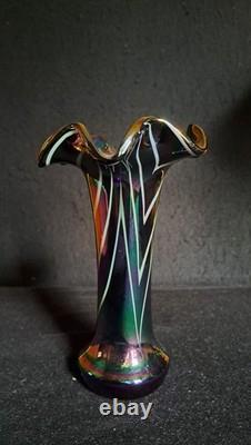 (Possibly) Imperial Freehand #425, Antique (1920s) Iridescent art glass vase