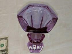 Purple Lead Crystal VASE ALEXANDRITE Dichroic Moser Germany 8 EXC. Blue/Purple