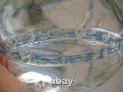 R. Lalique Clear/ Light Blue Intertwined Guirlande De Roses Footed Vase