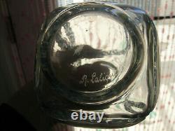 R. Lalique Clear/ Light Blue Intertwined Guirlande De Roses Footed Vase