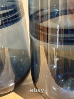 R16 HOME 2 Blue Glass Vases New