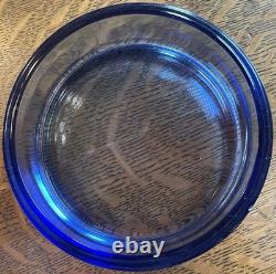 RARE 1935 Val Saint Lambert Cobalt Blue Luxval Box Modèle 53 Pristine Art Deco