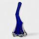 RARE Cobalt Blue Murano Glass Soliflore Vase Italian Vintage Branch Bud Cased