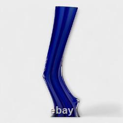 RARE Cobalt Blue Murano Glass Soliflore Vase Italian Vintage Branch Bud Cased